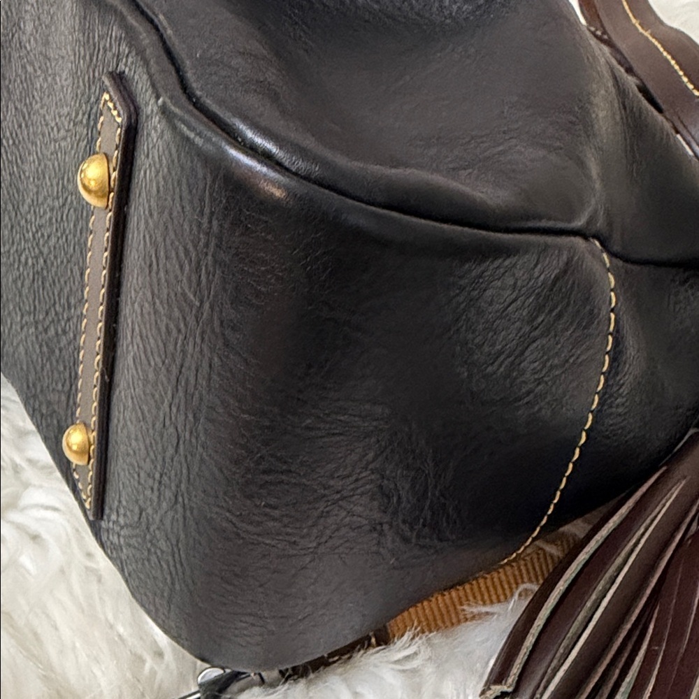 Dooney & Bourke Black Leather Satchel - Picture 14 of 16